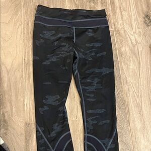 Lululemon Black and Blue Camouflage Leggings
